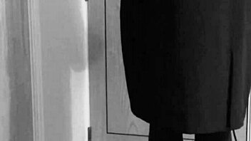 Crossdresser's self bondage in uniform
