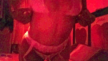 wife playing alone with 22cm dildo squirting fun