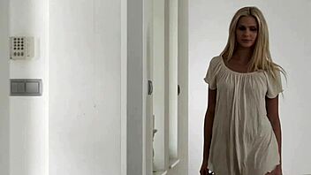 beautiful model gets cock sucked and banged doggystyle