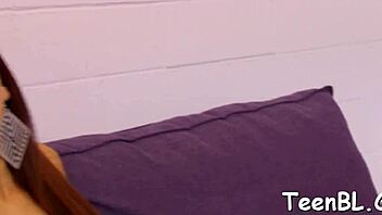 chick bestows divine pleasures with wet throat, licking balls and cumshot