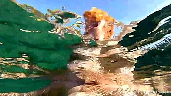 BBW Redhead with Hairy Pussy Goes Fully Nude in Public.