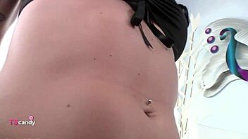 shemale milf teases cameraman with big tits solo