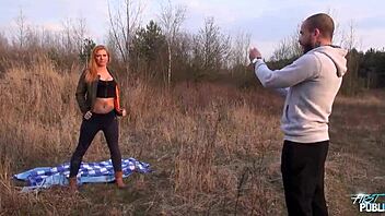 Redhead Beauty Tricked to Fuck Outdoors with Stranger