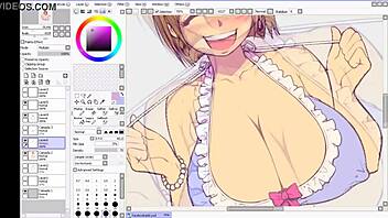 check out this hentai speed drawing with big tits and nipples