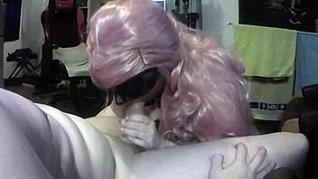 Stepdaughter obeys daddy in deepthroat scene.