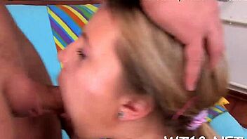 Hot chick rides hard and gets banged in wild poses