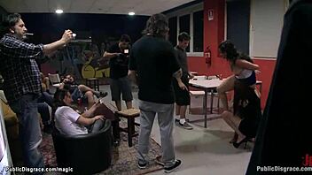 spanish babe gets anal fucked outdoors in public disgrace