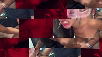 black guy enjoys easter with two bunnies