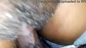 Thick cum fills her tight wet pussy
