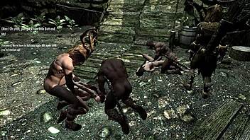 Skyrim lovers in action