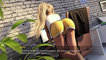 Walkthrough of the anime-style game Summers Gone 14 with big ass and tits