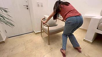 Lesbian Boss Orders Me in Living Room