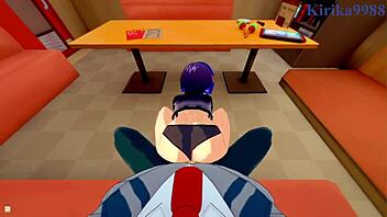 Watch momo yaoyorozu and kyoka jiro intense sex!