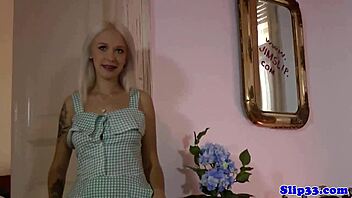 Stunning Teen 18+ Seduces Old Man for a Deep Creampie in Stockings.