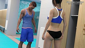 i watch busty babe in public shower hentai