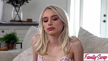 Sex kitten Scarlett Hampton kicks off swap orgy with naked chores, handjobs, and cumshots