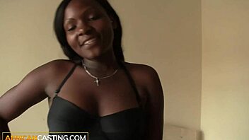 Black Milf with Big Tits Nails Hardcore Fake Casting