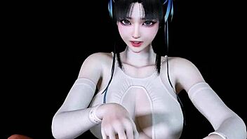 3d college slut in sexy lingerie cheats with big cock, getting her big boobs fucked hard!