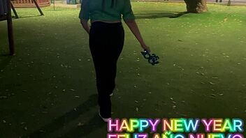 Public holiday love affair with busty amateur in park