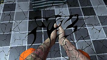 3D animated football game with chained up babes