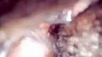 Thick cum fills her tight wet pussy