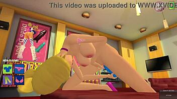 Can This Naughty Blonde Handle Double Penetration With Dildos In 3D?