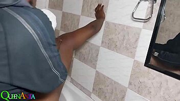 i let my husband fuck our new asian neighbour rough in bathroom