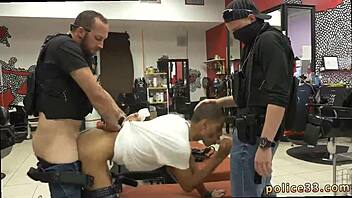 Young gay suspect apprehended by police in a robbery, leading to intimate encounters