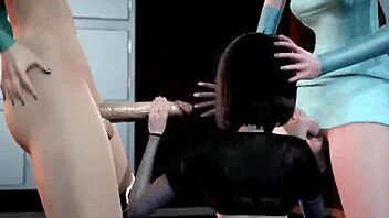 MAVIS ENJOYS THREESOME WITH PRINCESS ELSA AND ANNA FROM FROZEN