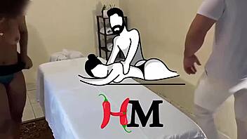 Unintended surprise after a successful massage with a horny client