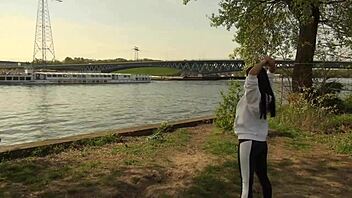 Man, this ugly old dude banging a hot 18yo German teen for fame!