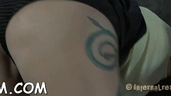 Chick chained and tormented with blowjob and fucking!