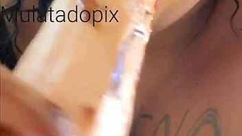 Latina webcam performer fulfills gay fetish with intense anal cowgirl and dildo masturbation