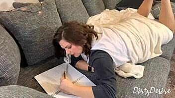 Step Sister Fantasizes About Wild Beach Fuck with Creampie in Taboo Scene