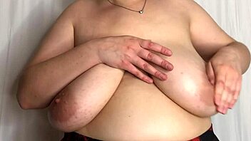 creamy my tits in normal and slow-motion