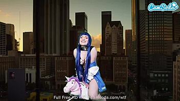 Hinata's sexy Sybian ride in Naruto cosplay on Camsoda