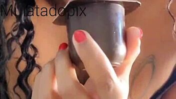 Latina webcam performer fulfills gay fetish with intense anal cowgirl and dildo masturbation