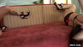 Brunette Girls Sucking Big Hard Cocks in Lingerie