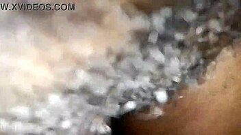 Thick cum fills her tight wet pussy