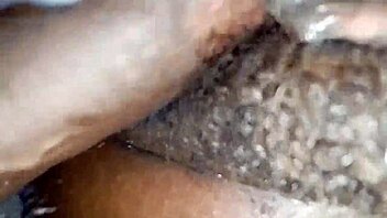 Thick cum fills her tight wet pussy