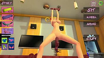 Can This Naughty Blonde Handle Double Penetration With Dildos In 3D?