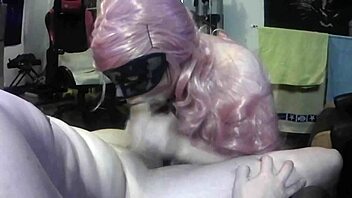 Stepdaughter obeys daddy in deepthroat scene.