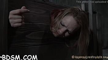 Chick chained and tormented with blowjob and fucking!