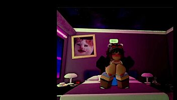 Big black dick creampie and backdoor fun with a Roblox animation
