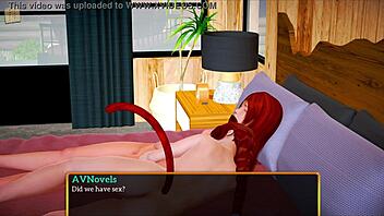 In my new family 502, the redhead with small tits navigates family dynamics.