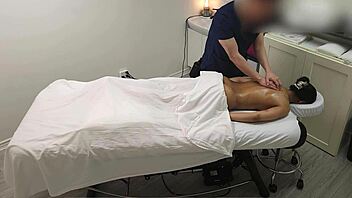 sarah, young indian college student, has first unforgettable massage with sexy natural body