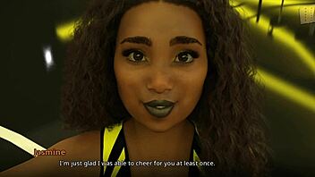 Watching a cheer routine with big tits