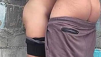 Brunette Neighbor With Brown Eyes Gets Banged Hard Against The Wall