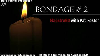 bondage session with maestrobd, pat foster gets spanked, tied up with ropes and toys.