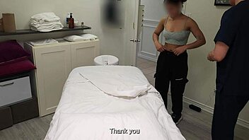 sarah, young indian college student, has first unforgettable massage with sexy natural body